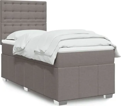 Produktbild von Hochwertig Boxspringbett mit Matratze Taupe 100x200 cm Stoff 3293897