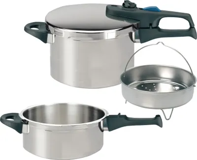 Produktbild von ELO Schnellkochtopf Set Praktika Plus, 5 teilig , Edelstahl; 99290