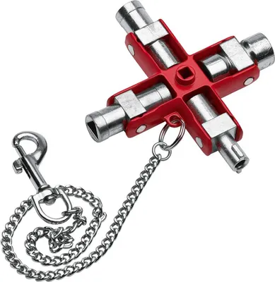 Image de NWS Clé multifonctions SubMaster pour les fermetures techniques courantes - triangle extérieur, carré extérieur, hexagone extérieur, demi-cercle extérieur, double panneton extérieur