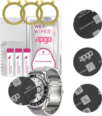 Produktbild von apgo 3 Stück Schutzglas, Matt, kompatibel mit Rubicon RNCE94 Smartwatch, Hybrid 8H, Ersatz für Hartglas, Displayschutzglas, Bildschirmschutz, Displayschutz, kratzfest