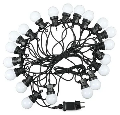 Zdjęcie produktu dla Girlanda Ogrodowa V-TAC LED 10 metrów 20 żarówek 0,5W IP44 VT-70520 zimna 600lm