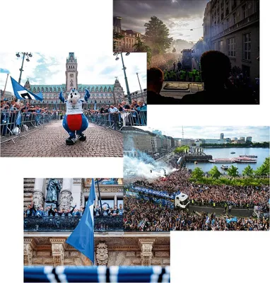 Produktbild von HSV Fanartikel HSV Poster 4er-Set Aufstieg 24/25 Stadt ohne
