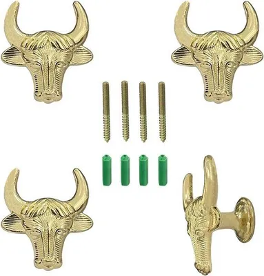 Produktbild von Famanu Wandhaken Stierenkop Design - 4 Stück