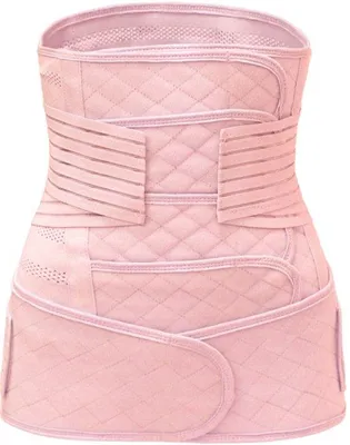 Image de Ceinture abdominale élastique pour la récupération et le remodelage, taille XL, en deux parties, rose
