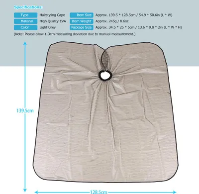 Image de Tablier de coiffeur imperméable, cape, serviette pour cheveux, shampooing, robe, coupe, coloration, teinture, permanente