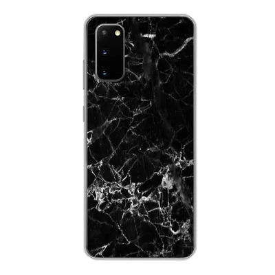 Produktbild von MuchoWow® Handyhülle Schutzhülle Hülle für Samsung Galaxy S20 Marmor - Stein - Schwarz Silikon Softcase Handy Hülle - Bild