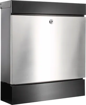 Produktbild von BURG WÄCHTER Briefkasten SEATTLE 6848 B+S 42020 schwarz, silber mit Zeitungsfach