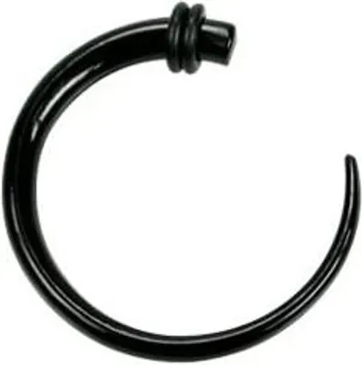 Produktbild von Piercing Ohr Expander Dehnungsstab Crescent Dehnstab UV Schwarz - 5mm