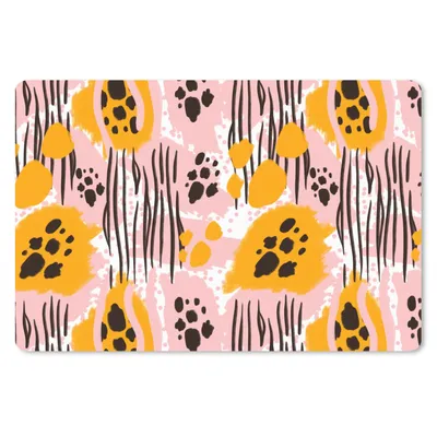 Produktbild von MuchoWow® Schreibtischunterlage Orange - Rosa - Abstrakt 60x40 cm - XXL Mauspad - Großes Mauspad