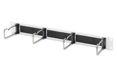 Obrázek produktu pro DIGITUS Kabelrangierpanel mit Stahlbügeln und Bürstenleiste für 482,6 mm (19")-Schränke, 1HE