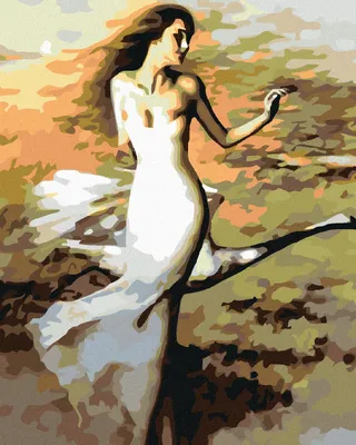 Immagine prodotto di Zuty - Dipingere con i numeri - DONNA CHE BALLERINA IN BIANCO, 40x50 cm, senza cornice e senza tela tesa