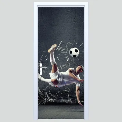 Obrázok produktu pre Látková nálepka na dvere futbalistu 436PD