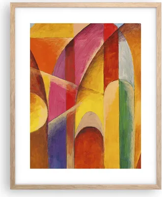Produktbild von Gerahmtes Poster - Rahmen in heller Eiche - Abstraktion modern - 40x50 cm - Wand Bild - Wanddeko - Wandbilder - Wandposter - Bilderrahmen - Bilder - Kunstdruck - Wandbild - P2NPA40x50-3619
