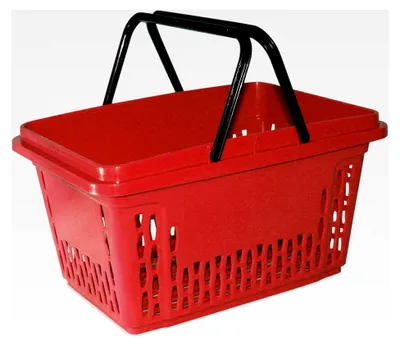 Produktbild von Einkaufskörbe aus Kunststoff mit 2 Bügeln, 40 Liter, Polypropylen, verschiedene Farben