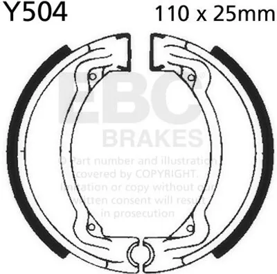 Zdjęcie produktu dla Szczęki Hamulcowe Moto Yamaha V 50 M/P (74-82)/ Dt 50 M/Mx (78-86)
