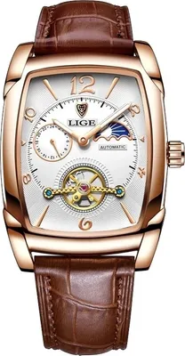 Image de Montre LIGE OR-23713 Marron / Doré pour Homme KP23713