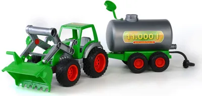 Produktbild von Polesie Wader Traktor mit Frontlader und Tankwagen 57x15x17 cm 1450616