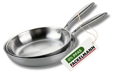 Image de Set de 2 poêles de cuisson 26/28 cm en inox sans  Fackelmann Vita3