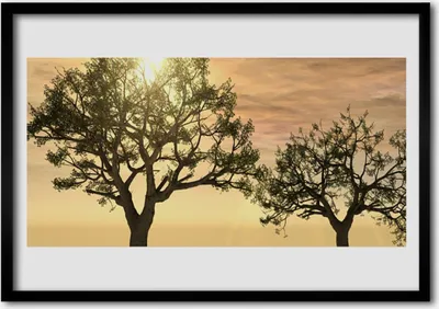 Produktbild von Bild 100x70 MDF-Rahmen Wandkunst Bäume Natur