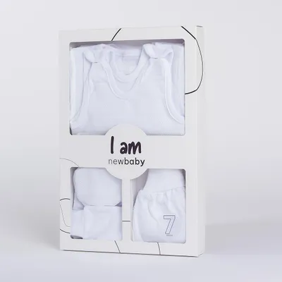 Produktbild von New Baby I AM White 7-teiliges Umstandsset, Gr. 62 (3-6m)