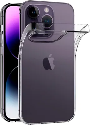 Immagine prodotto di Caso per iPhone 14 Pro sottile trasparente morbido TPU custodia protettiva
