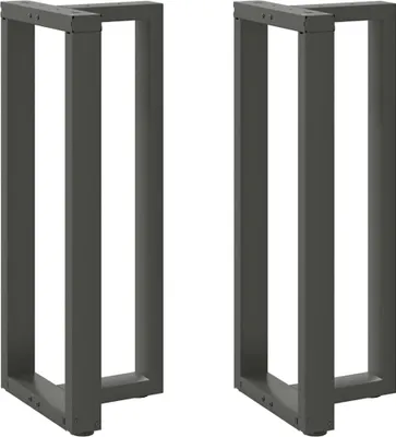 Imagen del producto de Patas para mesa de bar en forma de T (2 unidades), antracita, 40 x 35 x (100-101) cm, acero