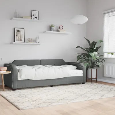 Immagine prodotto di Maison Exclusive - Divano letto con materasso, grigio scuro, 100x200 cm, tessuto