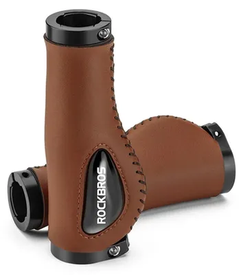 Produktbild von Rockbros 40720001002 Leder-Fahrradgriffe - Braun