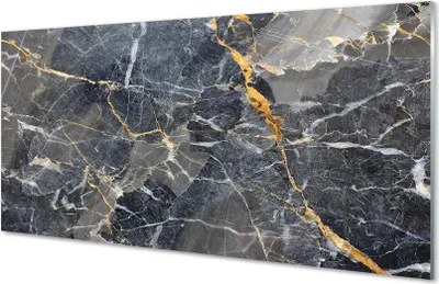 Produktbild von Glasbilder 100x50 Wandkunst Marmorsteinmauer