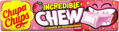 Immagine prodotto di Chupa Chups Incredible Chew caramelle gommose al gusto di fragola 45g