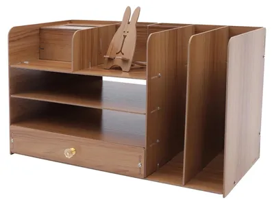 Produktbild von Schreibtischorganizer, 4-Lagen-Design, Hochdichte Holz, Kirschholz