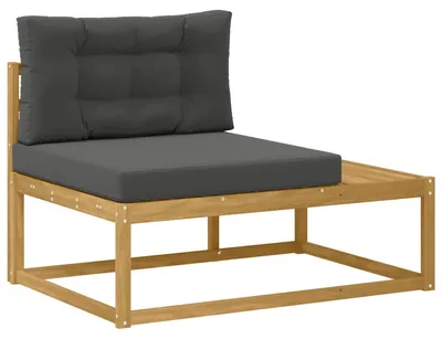 Obrázok produktu pre vidaXL Vonkajšia rohová pohovka s vankúšmi, biela, 115 x 83 x 73 cm, polyester