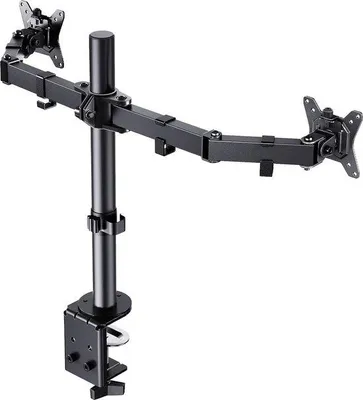 Obrázek produktu pro Držák pro dva monitory o úhlopříčce 13–32 palců, výškově nastavitelný a otočný, nosnost 8 kg, VESA