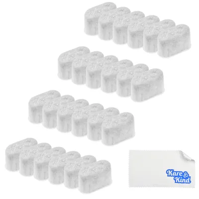 Aktivkohle-Wasserfilter, 24er-Pack, entfernt Chlor, Geruch, Geschmack