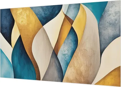 Produktbild von Selbstklebende Fototapete - Wandbilder für Wohnzimmer - 416x254 - Dekorative Wandfolie - Modernes Design für Wanddekoration - Tapeten für Innenräume - Wellenförmige Abstraktion