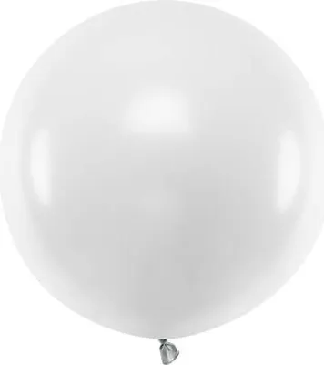 Zdjęcie produktu dla Balon lateksowy Gigant, Biały, Pastel Pure White, 60cm, 1szt