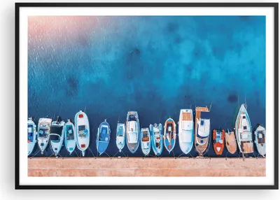 Produktbild von Gerahmtes Poster - Schwarzer Rahmen - Hafen Hafen £ódŸ - 100x70 cm - Wand Bild - Wanddeko - Wandbilder - Kunstposter - Wandposter - Bilderrahmen - Bilder - Kunstdruck - P2BAA100x70-5081