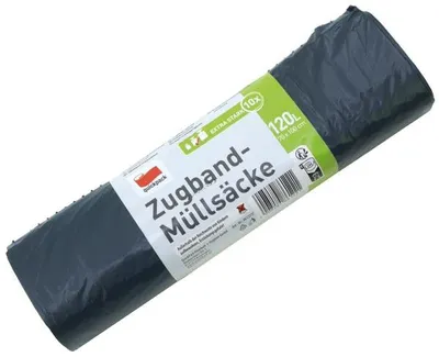 Produktbild von Müllbeutel 10 Stück, 120 Liter mit Zugband, Abfallsack, Abfallbeutel