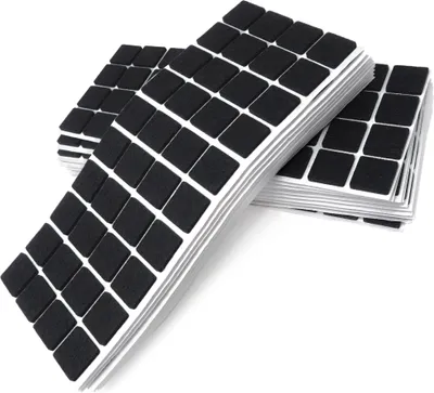Produktbild von Adsamm® | 800 x selbstklebende Filzgleiter / Schwarz / 25x25 mm / quadratisch / Möbelgleiter aus Filz mit 3.5 mm Stärke