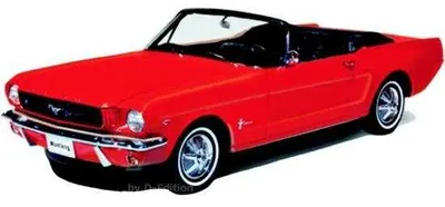 Produktbild von Welly 12519ROT Ford Mustang Cabrio 1964 ,5 rot 1:18
