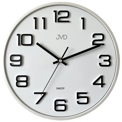 Produktbild von JVD HX2472.3 Wanduhr Quarz analog weiß leise ohne Ticken