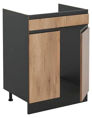 Zdjęcie produktu dla Szafki kuchenne Vicco R-Line Dąb goldkraft/Antracyt 60 cm z szufladą bez blatu roboczego, Model 61101