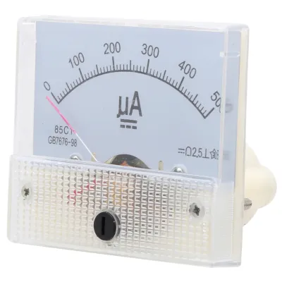 Obrázok produktu pre Ukazovateľ Ampérmeter, 85C1 prúdový merač, 0 ~ 500UA DC ampérmeter, ampérmeter, ampérmeter, aktuálny merací prístroj