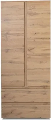 Produktbild von Kleiderschrank IMAGE 7 – Eiche – 2 Türen + 2 Schubladen – 80 x 191 x 40 cm