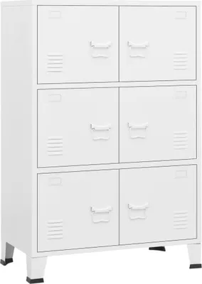 Produktbild von vidaXL Lagerschrank Industrial Weiß 75x40x115 cm Metall