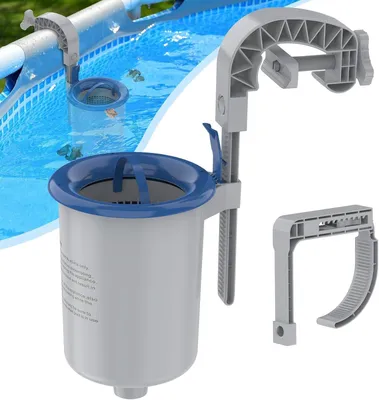 Immagine prodotto di Elzusha - Skimmer per la superficie della piscina, con cestello