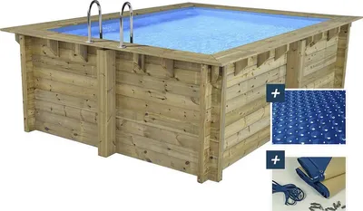 Produktbild von Pool Rechteckig " Zanzibar "- 3.50 x 2.30 x 1.24 m - Luftpolsterfolie 180 µ - Winterplane 280 g/m².