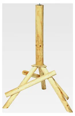 Produktbild von Vogelhaus-Ständer aus Massivholz - Dreibein-Ständer für Vogelfutterhäuser - Ständermontage für Wildvogelhäuser - 65 x 60 x 100 cm - Natur