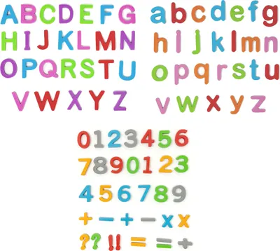 Produktbild von 78tlg EVA magnetische Buchstaben und Zahlen Set für Kinder Lernspielzeug Vorschule Kühlschrank Magnete ABC abc 123