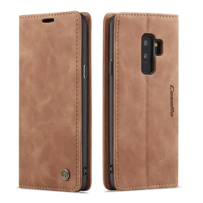 Obrázek produktu pro Galaxy S9 Plus Pouzdro, RetroPolyuretanKožené Pouzdro, Kapsy na Karty, Magnetické Uzavírání, Pouzdro s Funkcí Stojánku pro Samsung Galaxy S9 Plus Hnědý